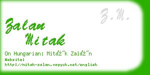 zalan mitak business card